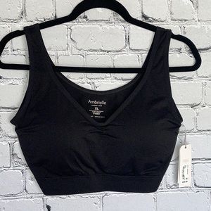 NWT Ambrielle Black Wireless Bralette Size XL